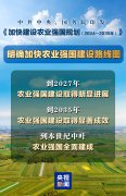 梯次推进农业强国扶植蓝图发布 专家解读